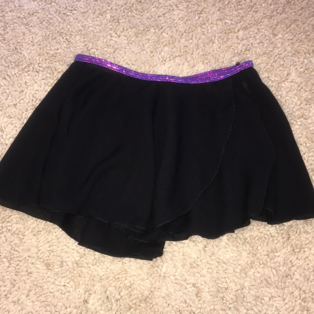 Black and purple dance skirt